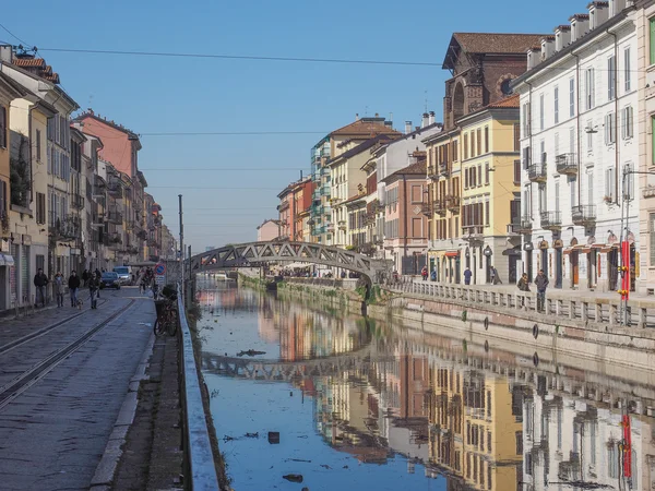 Naviglio Grande Milano — Foto Stock