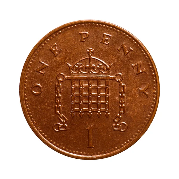 Mira retro Una moneda de un centavo — Foto de Stock