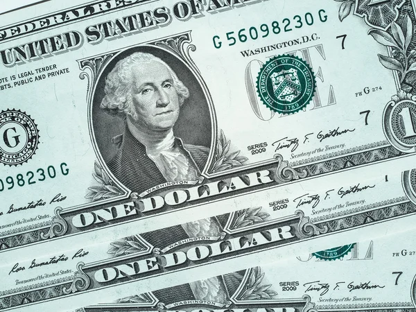 Долар банкноти 1 долар — стокове фото