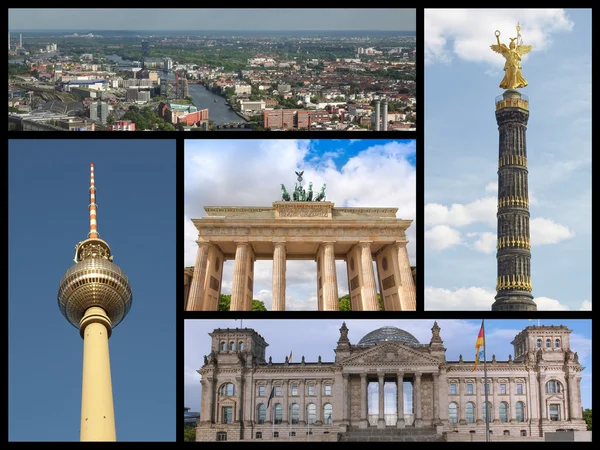 Berliner Wahrzeichen-Collage — Stockfoto