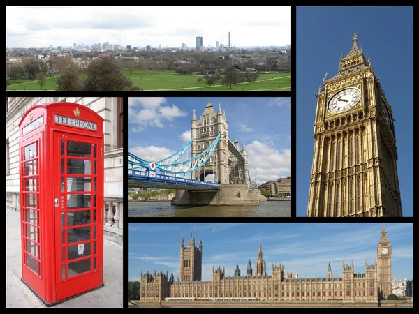 London Wahrzeichen Collage — Stockfoto