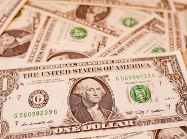 Retro görünüm Doları 1 dolar notları