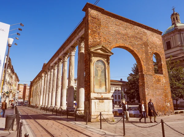 Retro look Colonne di San Lorenzo Milán — Foto de Stock