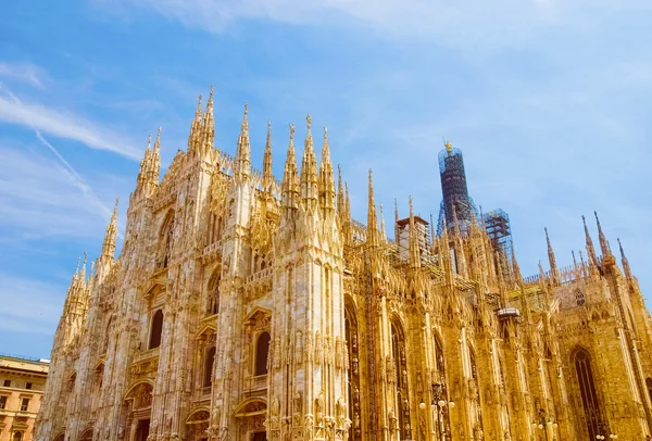 Retro olhar milan catedral — Fotografia de Stock