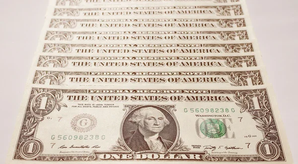Olhar retro Notas de dólar 1 Dólar — Fotografia de Stock