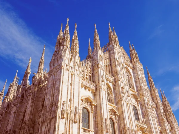 Retro look Milan Cathedral — Stock Photo, Image