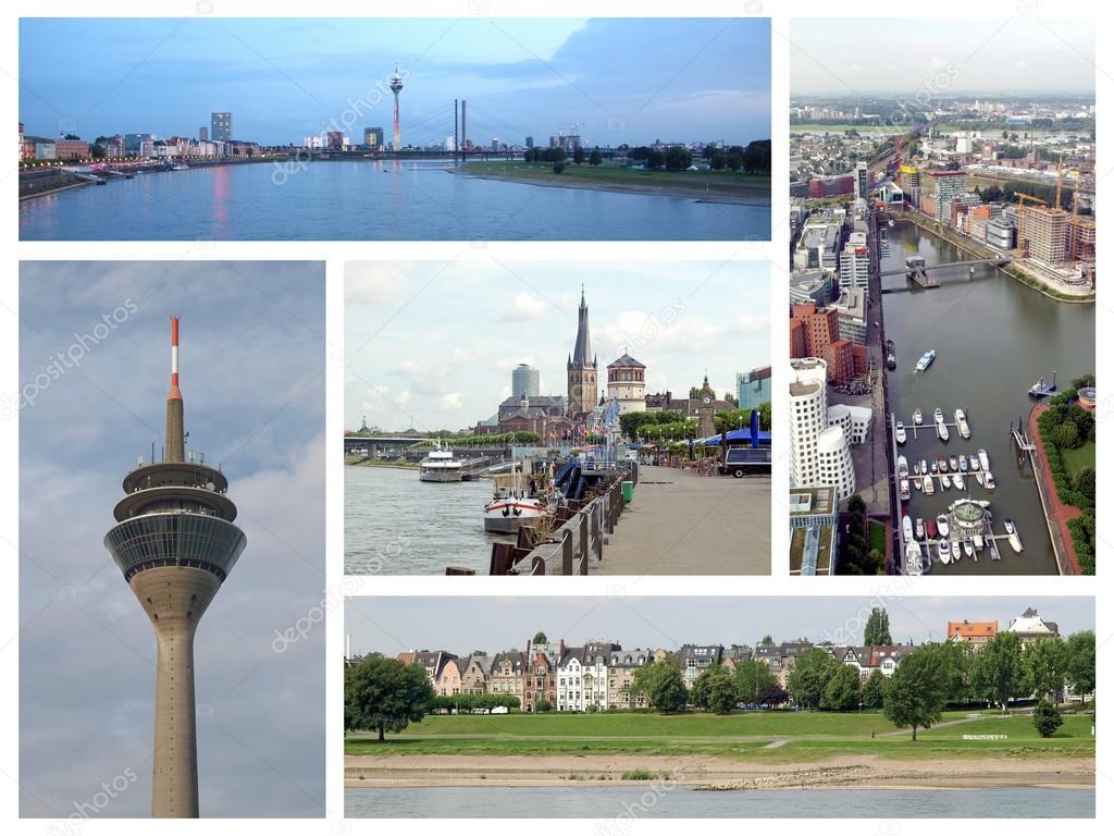 Duesseldorf landmarks collage