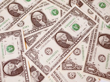 Retro görünüm Doları 1 dolar notları