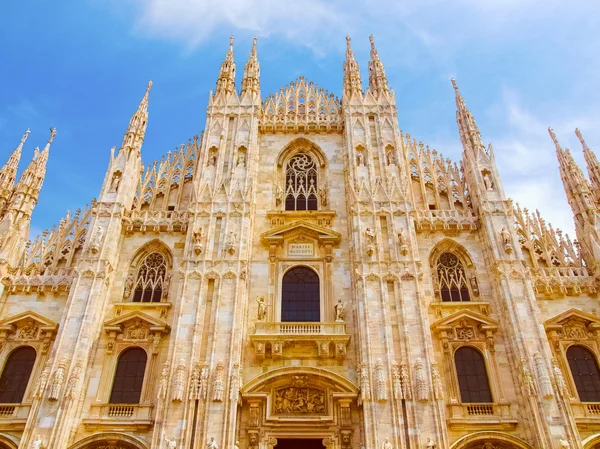 Look retrò Duomo di Milano — Foto Stock