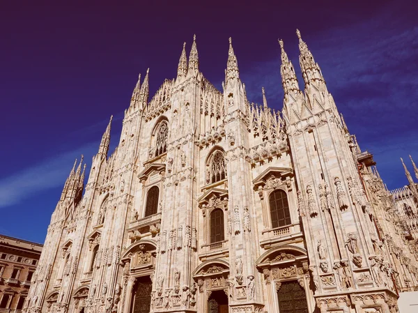 Retro vzhled Milánská katedrála — Stock fotografie