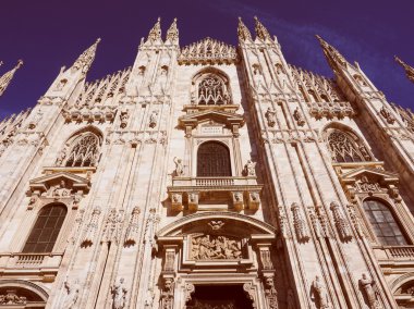 Retro görünüm milan Katedrali