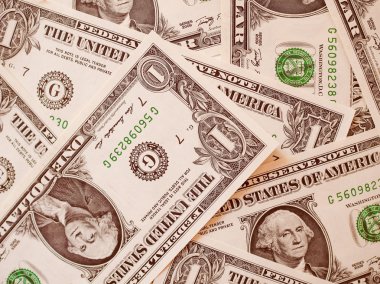 Retro görünüm Doları 1 dolar notları