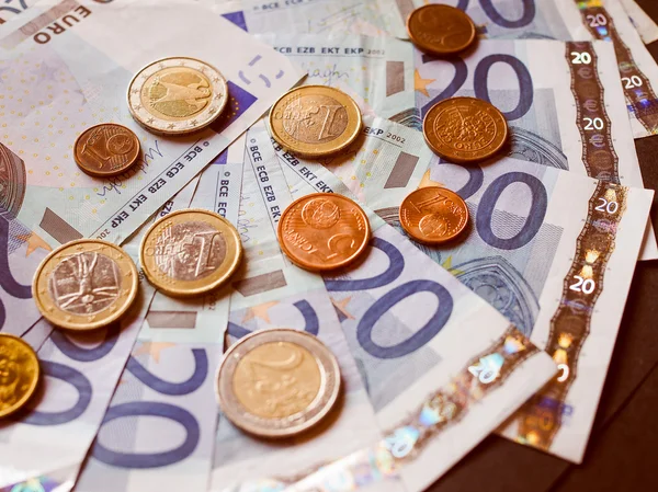 Retro look Euro billetes de banco — Foto de Stock