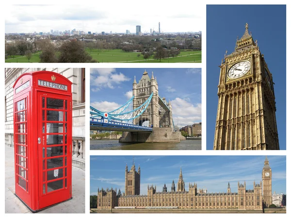 London Wahrzeichen Collage — Stockfoto