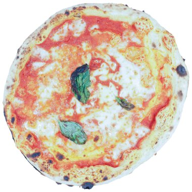 İzole Margherita pizza