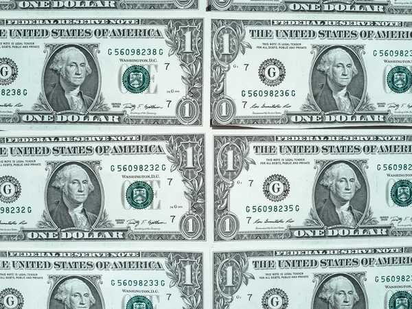 Dolar zauważa 1 Dolar — Zdjęcie stockowe