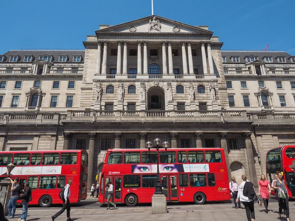 Bank of england v Londýně — Stock fotografie
