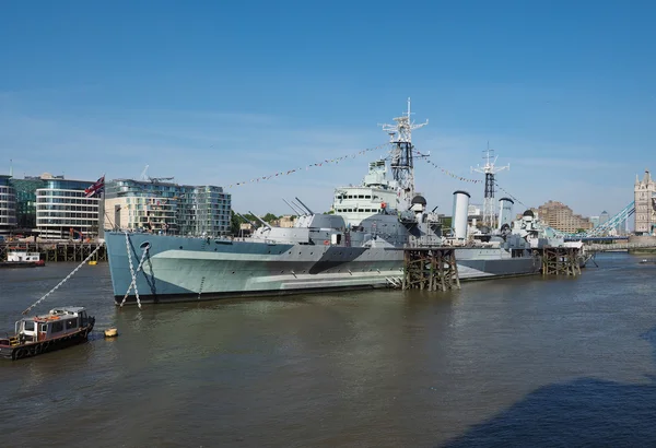 HMS Belfast in London — Stock Photo, Image