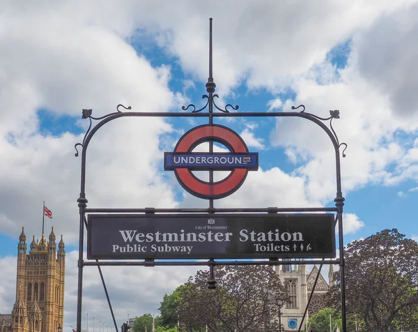 Señal de metro de Londres — Foto de Stock