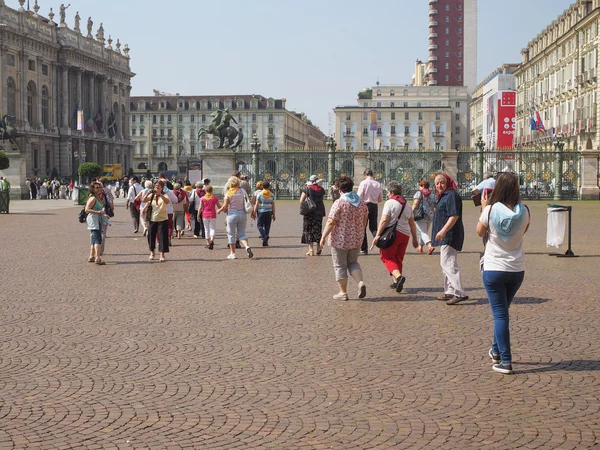 People visiting Turin — стокове фото