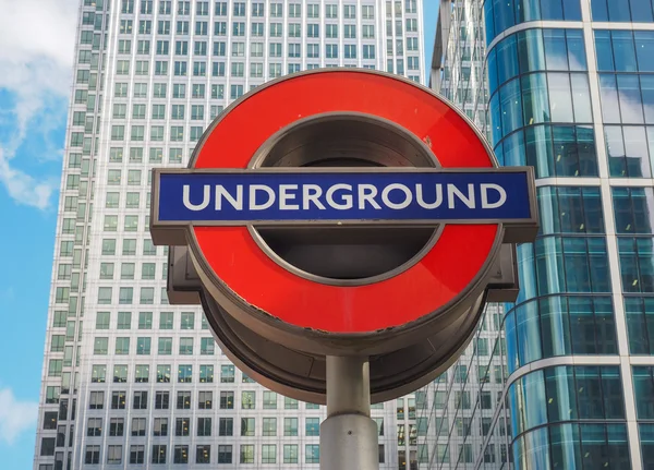 Sinal de tubo de Londres — Fotografia de Stock