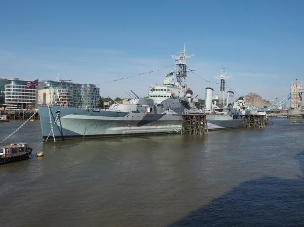 HMS Belfast in London Royalty Free Stock Images