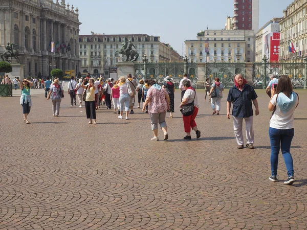 People visiting Turin — стокове фото