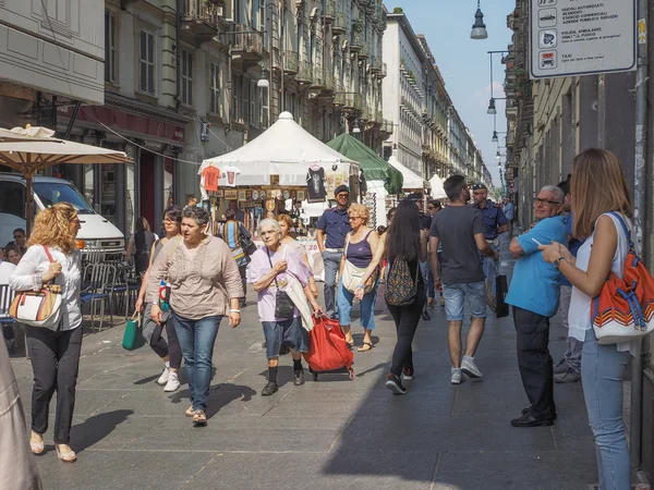 People visiting Turin — Stock fotografie