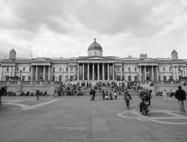 Schwarz-weißer Trafalgar Square in London — Stockfoto