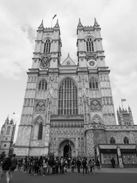 Abbaye de Westminster en noir et blanc à Londres — Photo