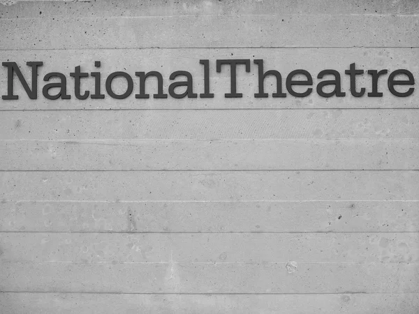 Teatro Nazionale in bianco e nero a Londra — Foto Stock