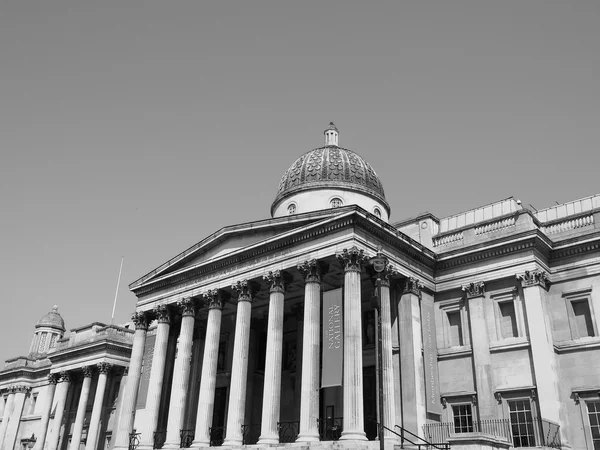 Zwart-wit National Gallery in Londen — Stockfoto