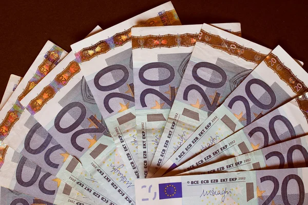 Retro look Euro banknotları — Stok fotoğraf