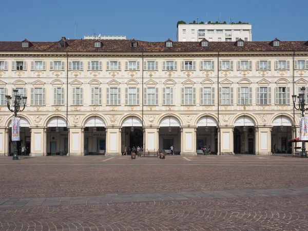 Площадь Сан-Карло в Турине — стоковое фото