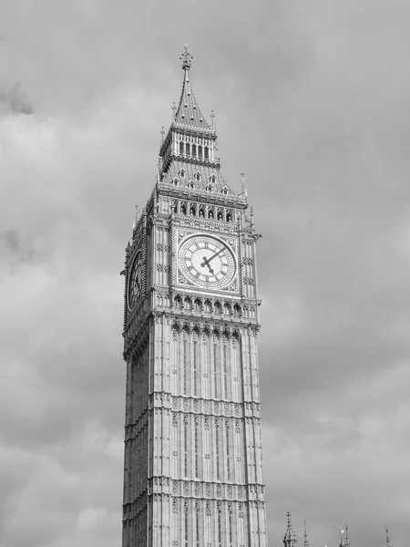 Black and white Big Ben in London — Stock Photo, Image