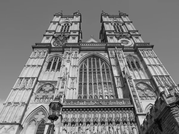 Abadia de Westminster em preto e branco em Londres — Fotografia de Stock