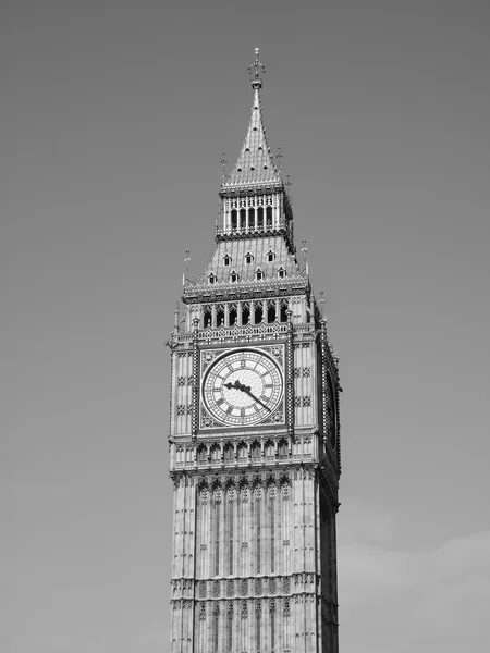 Black and white Big Ben in London — Stock Photo, Image