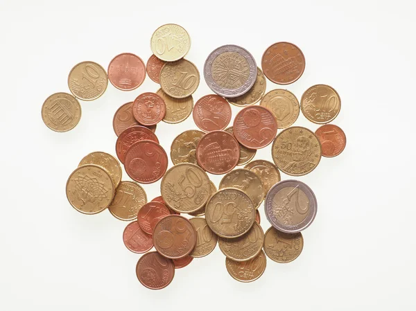 Монети євро — стокове фото