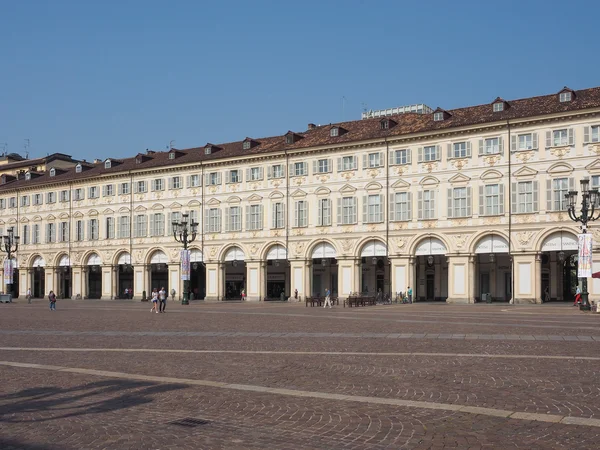 Piazza San Carlo в Турині — стокове фото