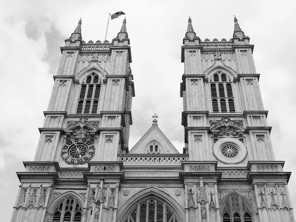 Black and white Westminster Abbey in London — Stock Photo, Image