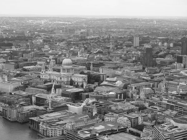 Preto e branco Vista aérea de Londres — Fotografia de Stock