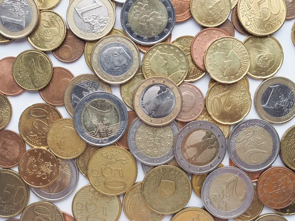 Pièces en euros — Photo