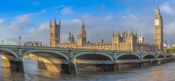 Vista de ojo de pez del puente de Westminster — Foto de Stock