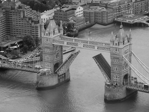 Londra 'nın siyah beyaz hava manzarası — Stok fotoğraf