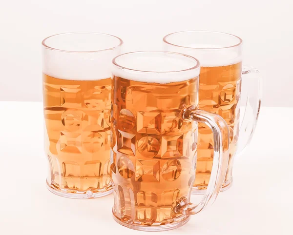 Retro looking Lager beer — Stock Photo, Image