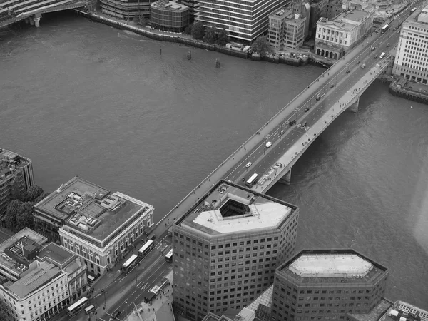 Preto e branco Vista aérea de Londres — Fotografia de Stock