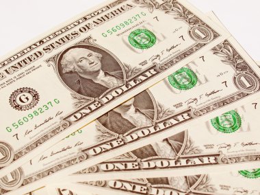 Retro görünüm Doları 1 dolar notları