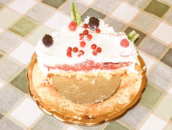 Retro olhando bolo de torta — Fotografia de Stock
