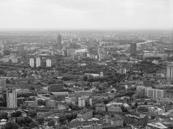 Svart och vitt Flygfoto över London — Stockfoto