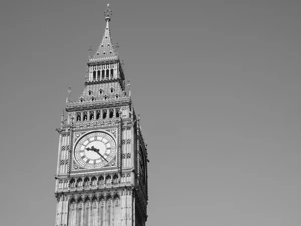 Siyah ve beyaz Big Ben Londra — Stok fotoğraf
